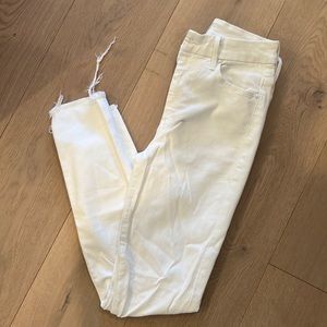 MOTHER High waisted Looker Ankle Fray